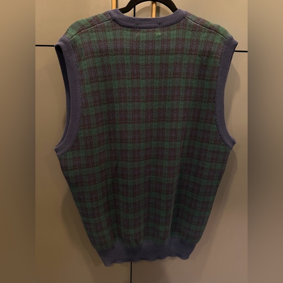 Augusta National Golf Shop Masters Plaid Sweater Vest Men’s Large Cotton V-Neck - Picture 2 of 3